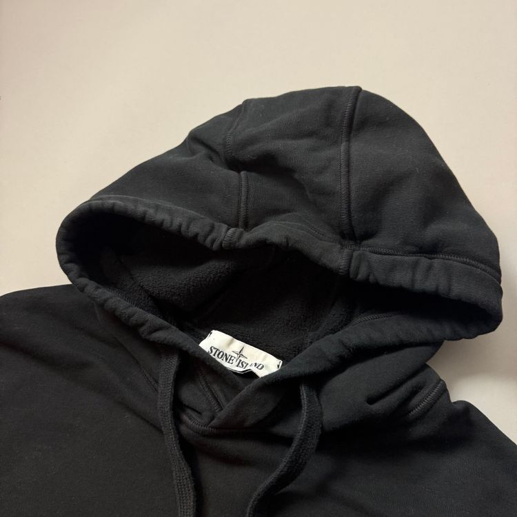 Stone Island Black Cotton Hoodie- XXL obraz 2