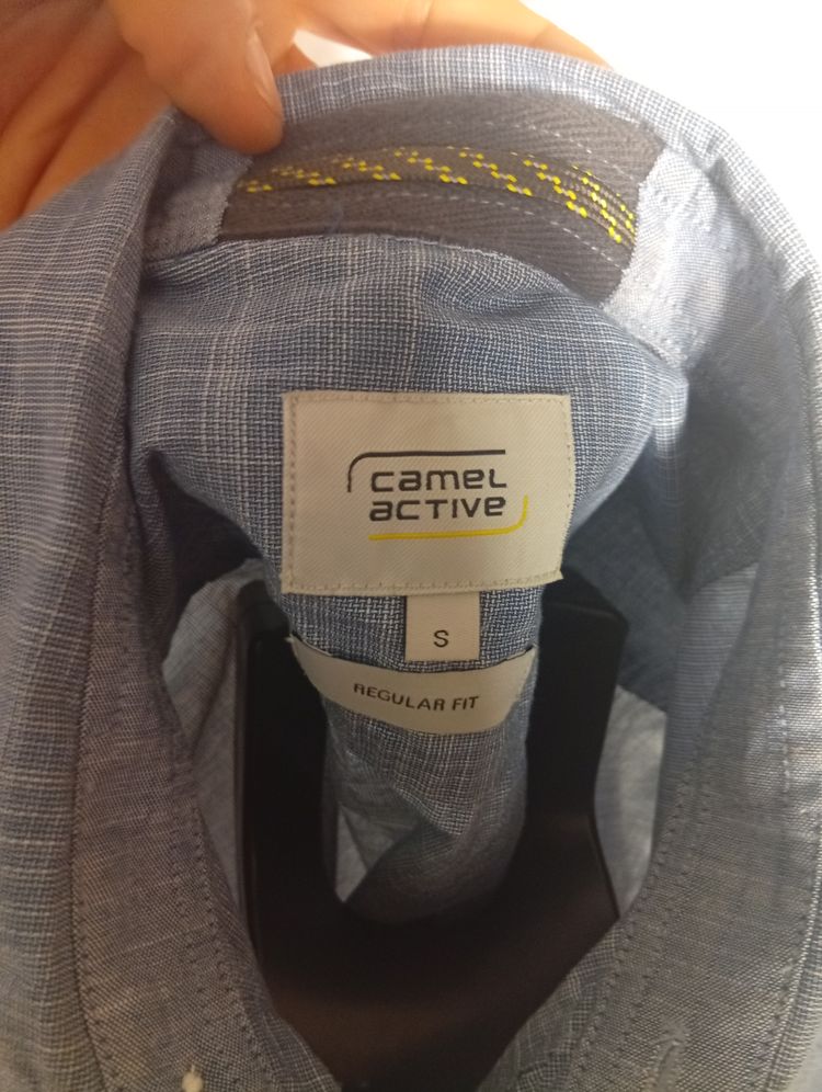 Blue Short Sleeve Button-Up Shirt image 7