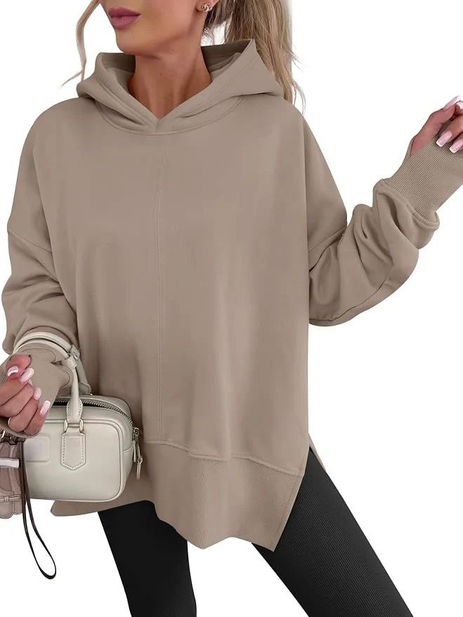 Beige Oversized Hoodie image 1