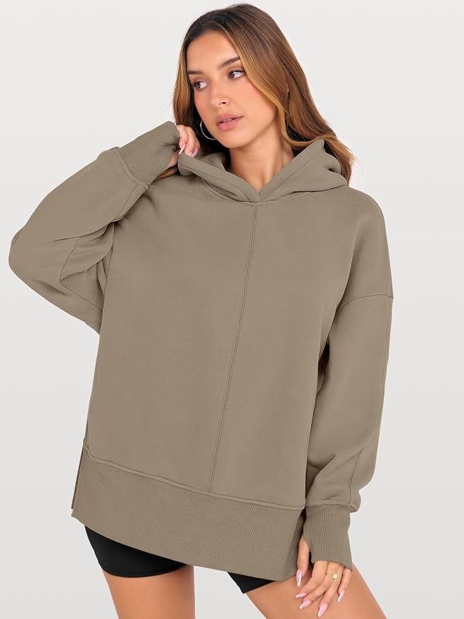 Beige Oversized Hoodie image 3