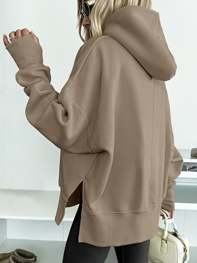 Beige Oversized Hoodie image 4