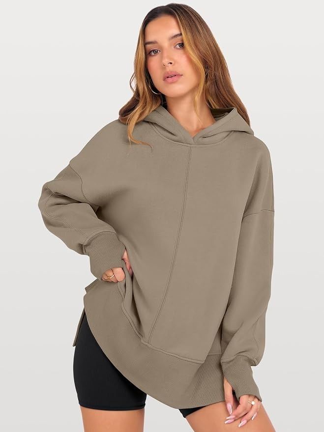 Beige Oversized Hoodie image 2