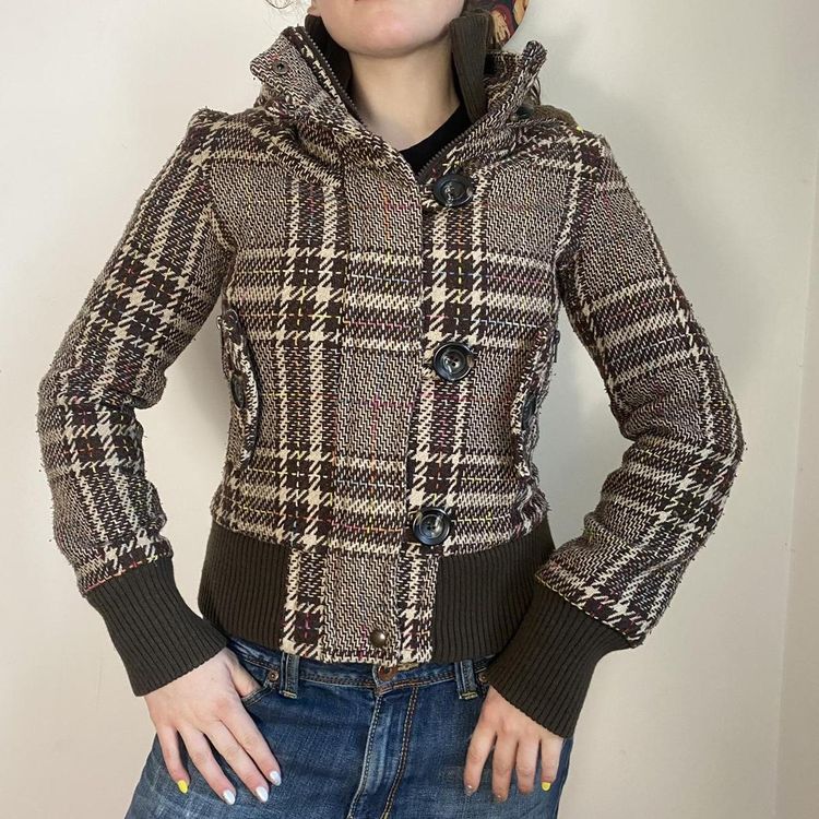 Y2K plaid wool jacket  image 1