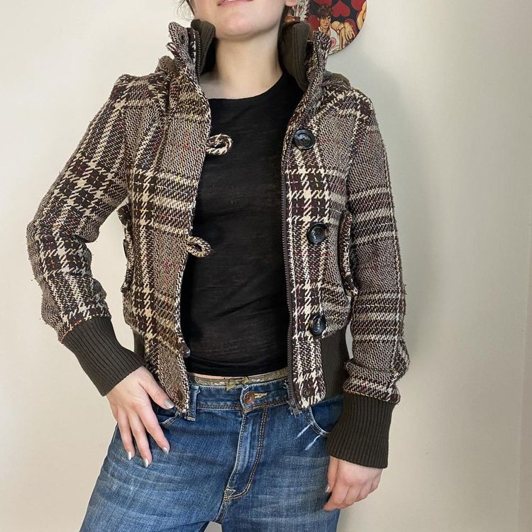 Y2K plaid wool jacket  image 3