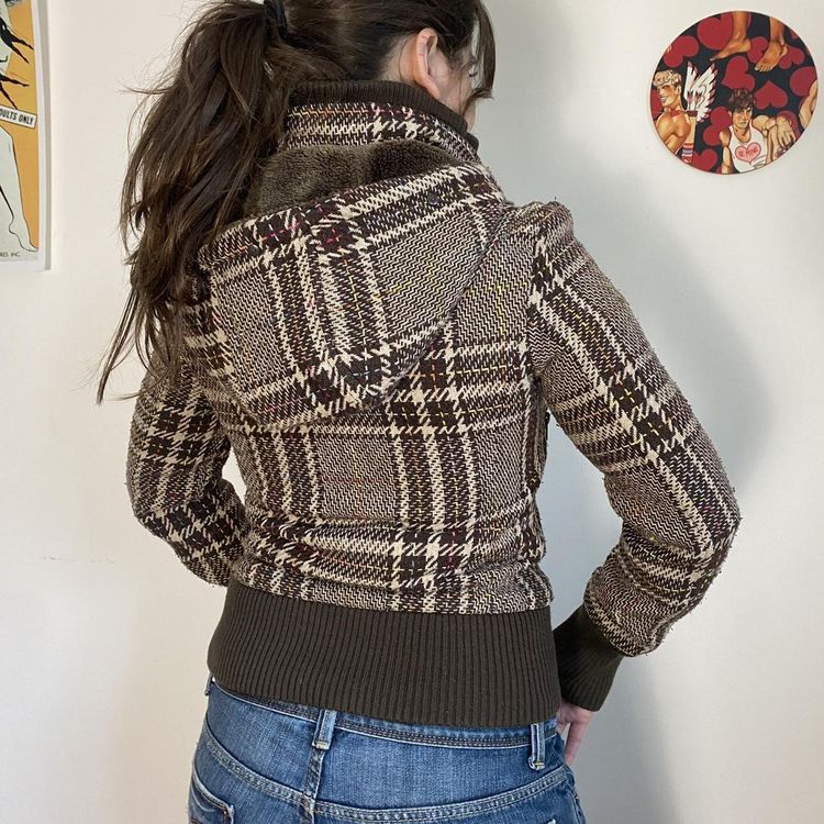 Y2K plaid wool jacket  image 2
