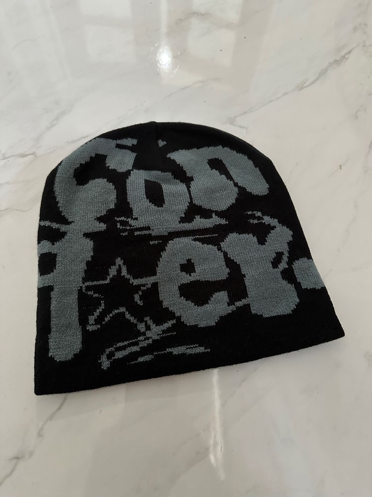 Black And Gray Beanie Hat