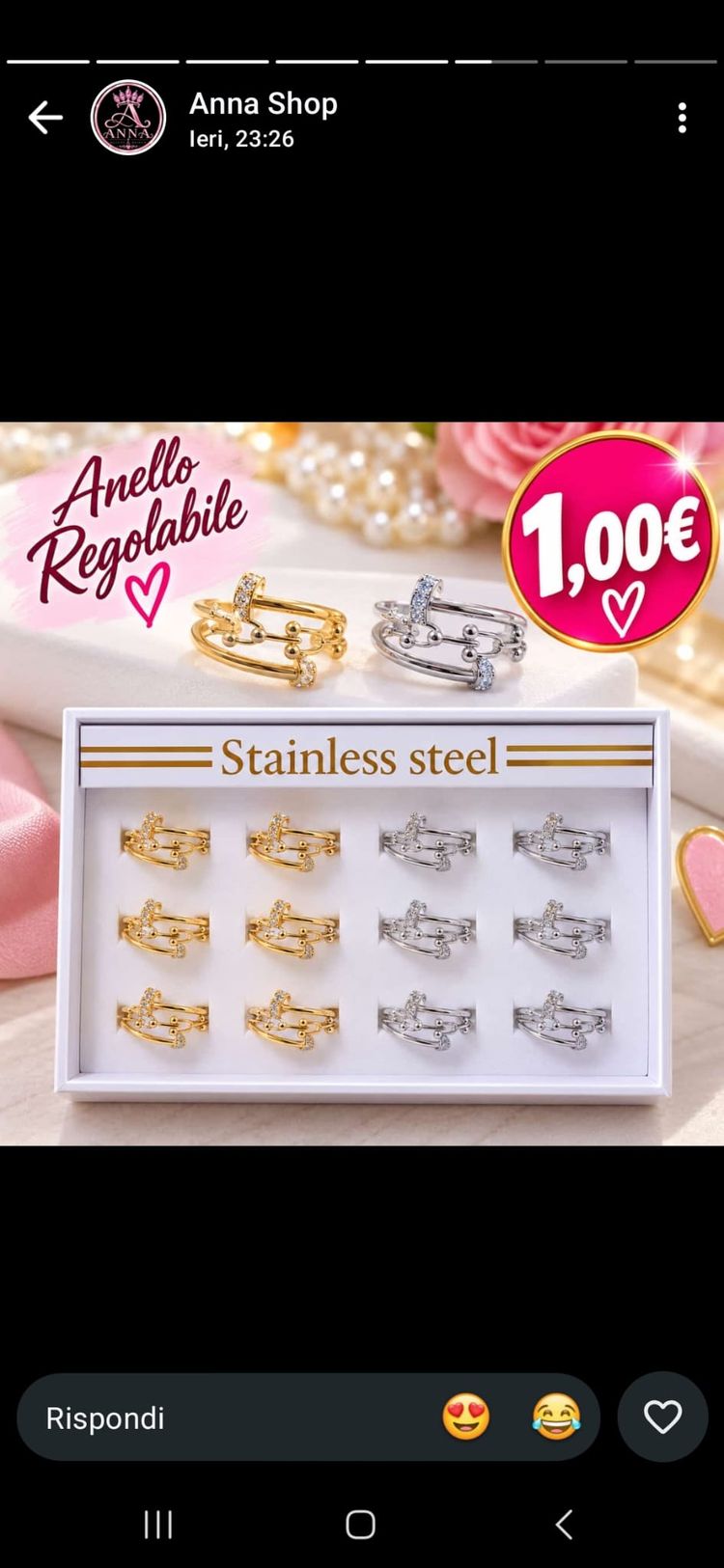 Adjustable Stainless Steel Rings image 1