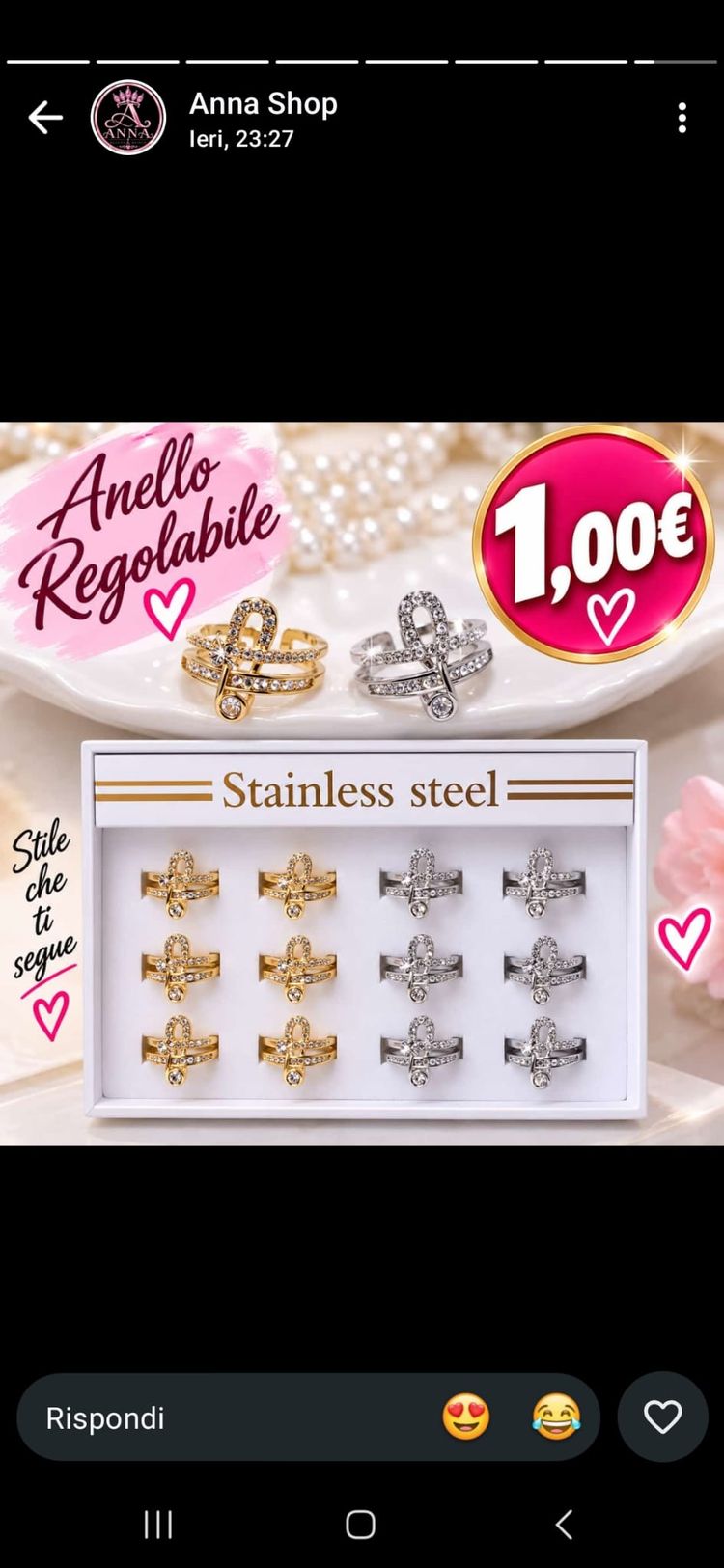 Adjustable Stainless Steel Rings image 2