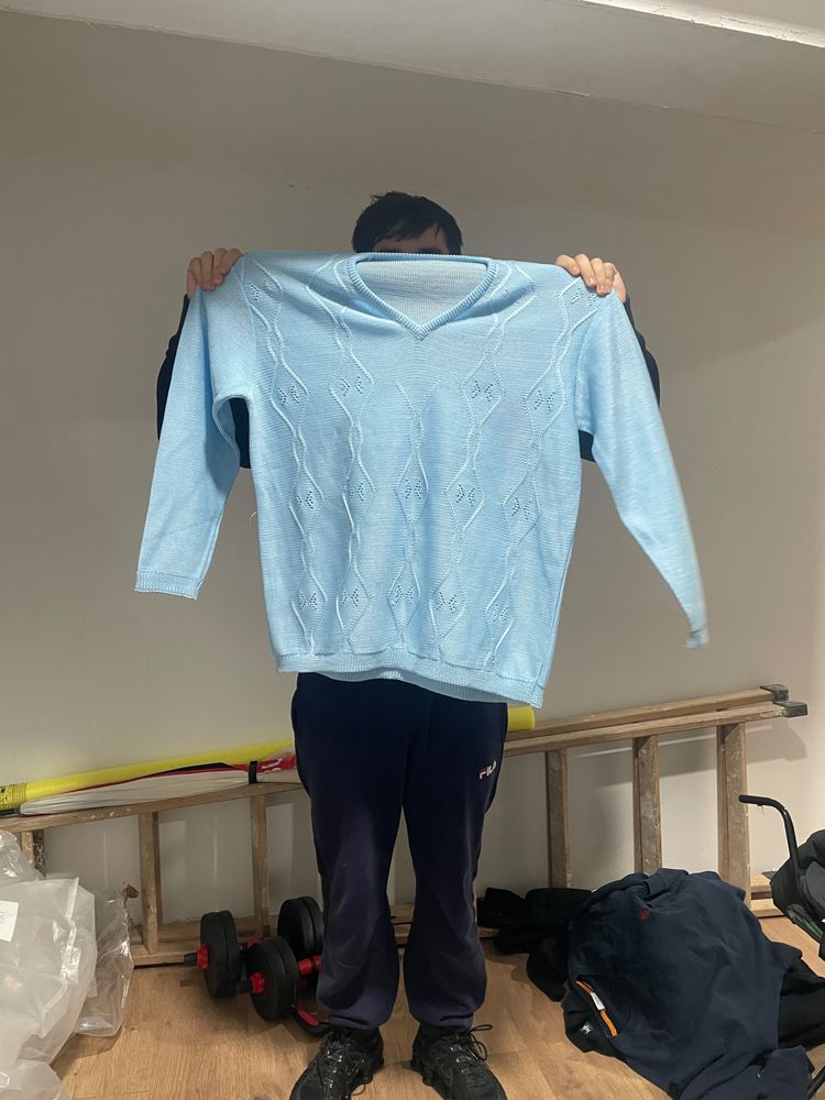 Other Light Blue V-Neck Sweater product image