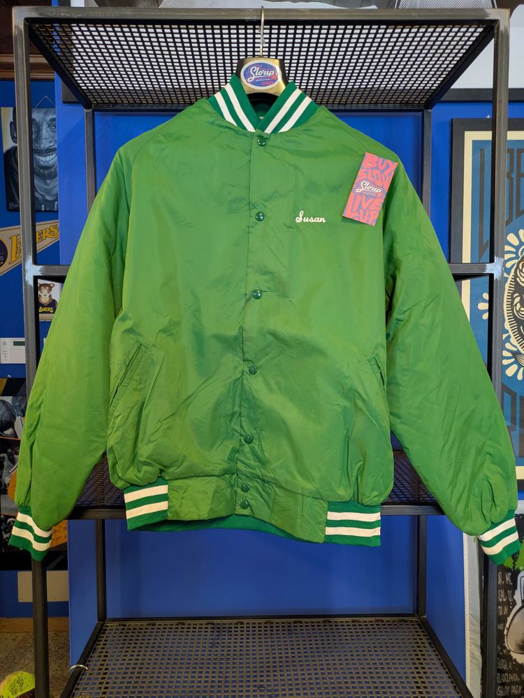 Green Varsity-Style Jacket