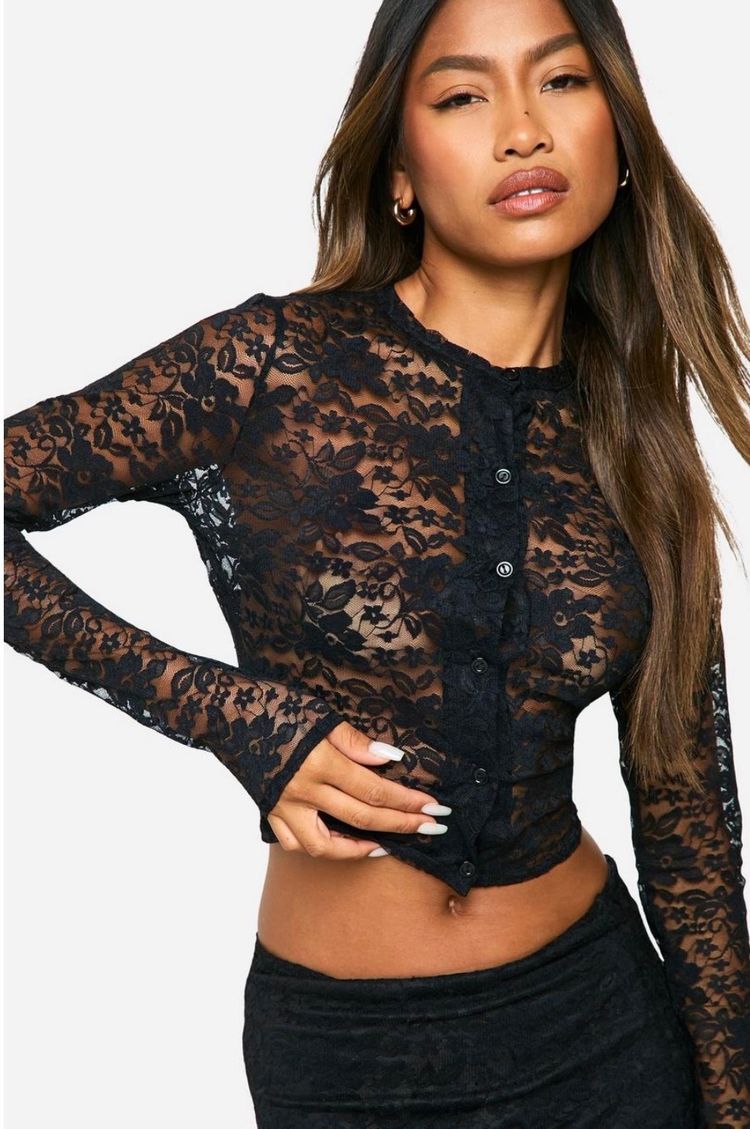 Other Black Lace Long Sleeve Top product image