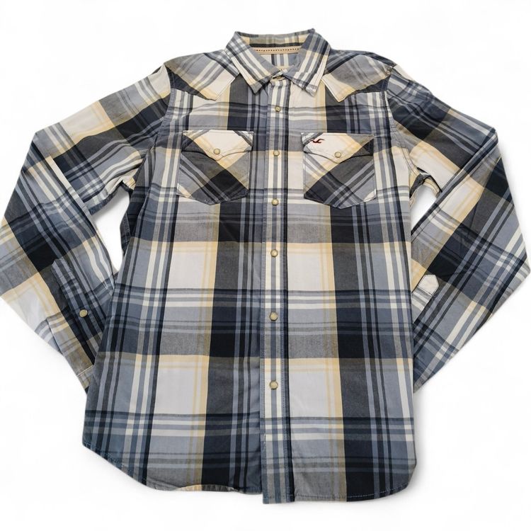 Hollister Plaid Button-Up Shirt taglia L 