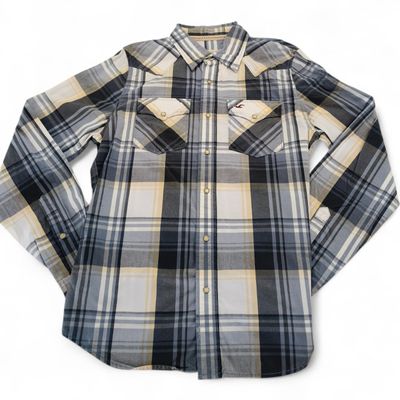 Hollister Plaid Button-Up Shirt taglia L