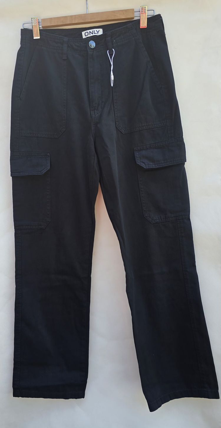 Only Black Cargo Pants image 4