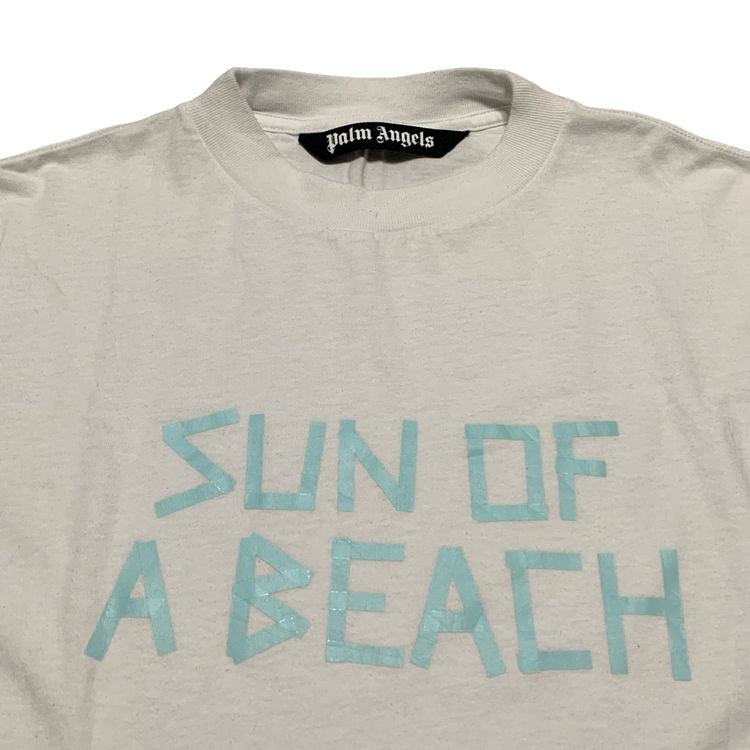 Palm Angels Large Sun Of Beach White Tee image 4