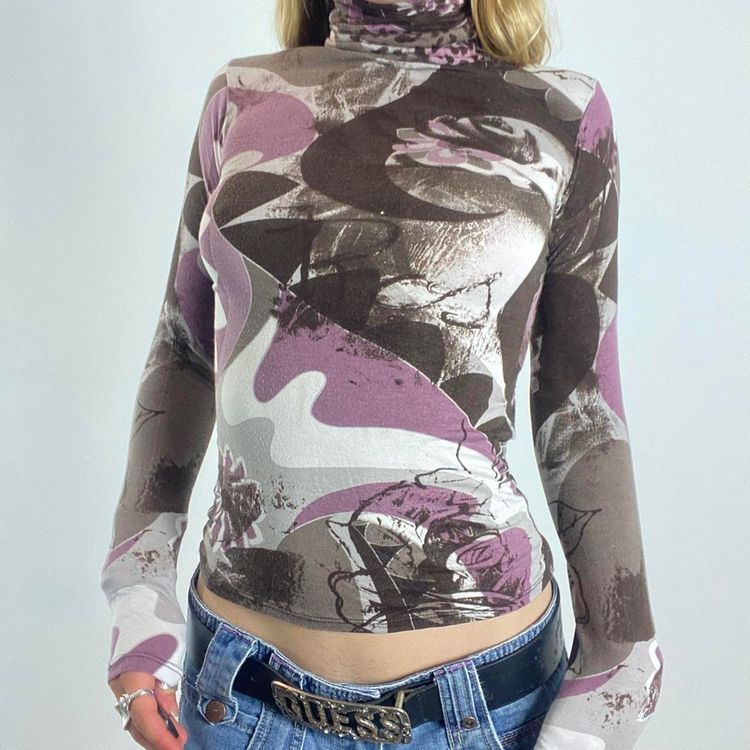 long sleeve turtleneck top image 2