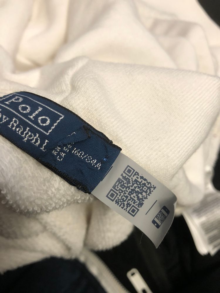 Oversize White Zip-Up Hoodie With Polo Text imagen 6