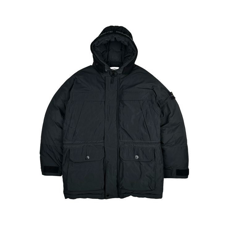 Stone Island 2020 Black Down Filled Micro Reps Jacket - Large image 1