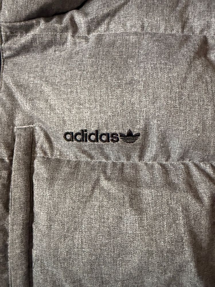 Adidas Grey Puffer Jacket With Hood image 2