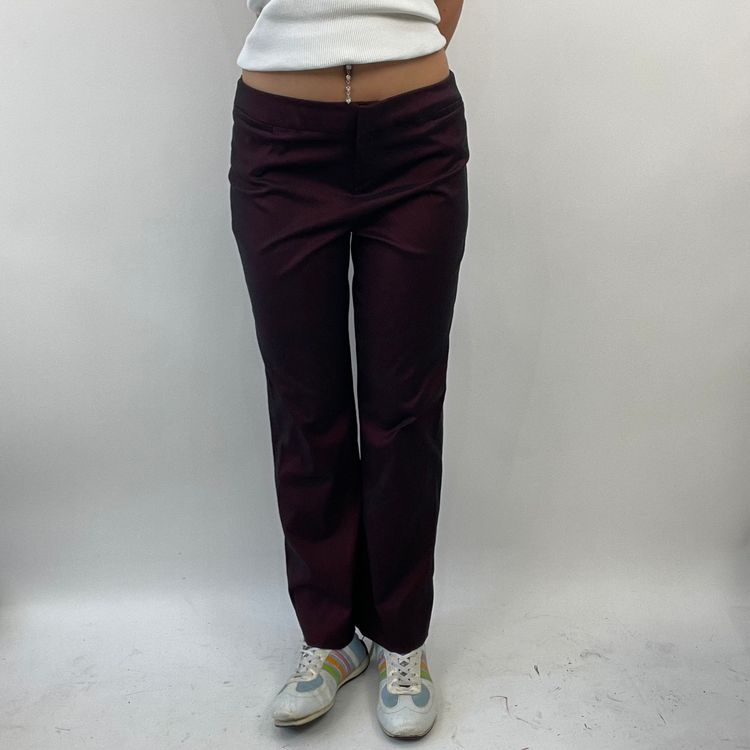 FUTURECORE DROP | small red old label new look metallic suit trousers image 1