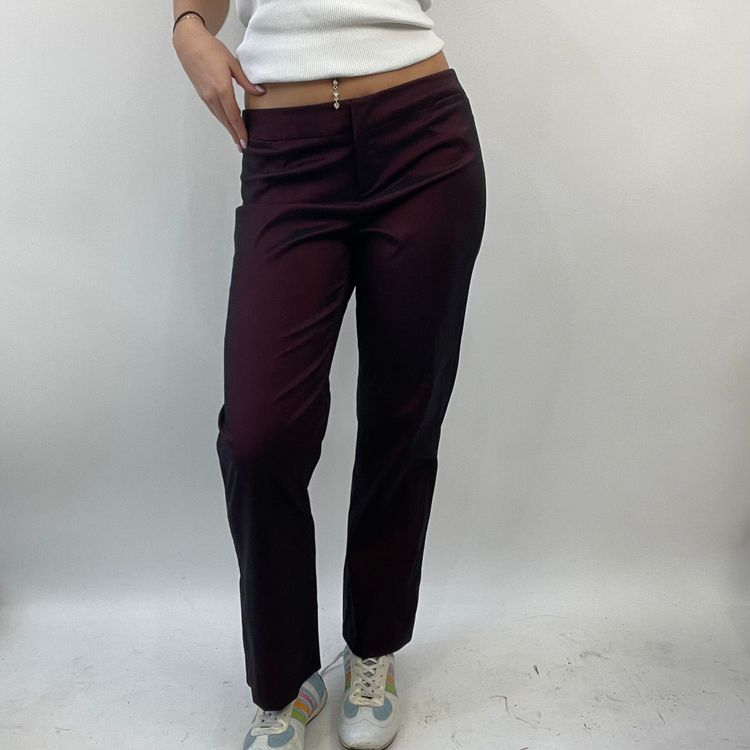 FUTURECORE DROP | small red old label new look metallic suit trousers image 2