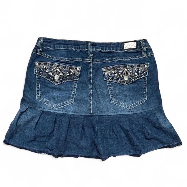 Earl Denim Skirt With Embellished Back Pockets