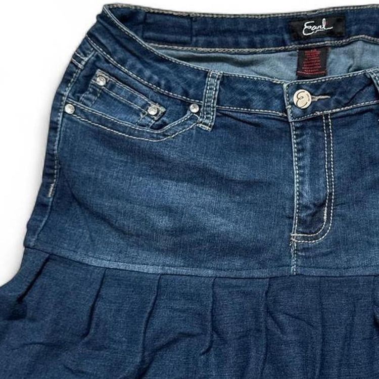 Earl Denim Skirt With Embellished Back Pockets 8