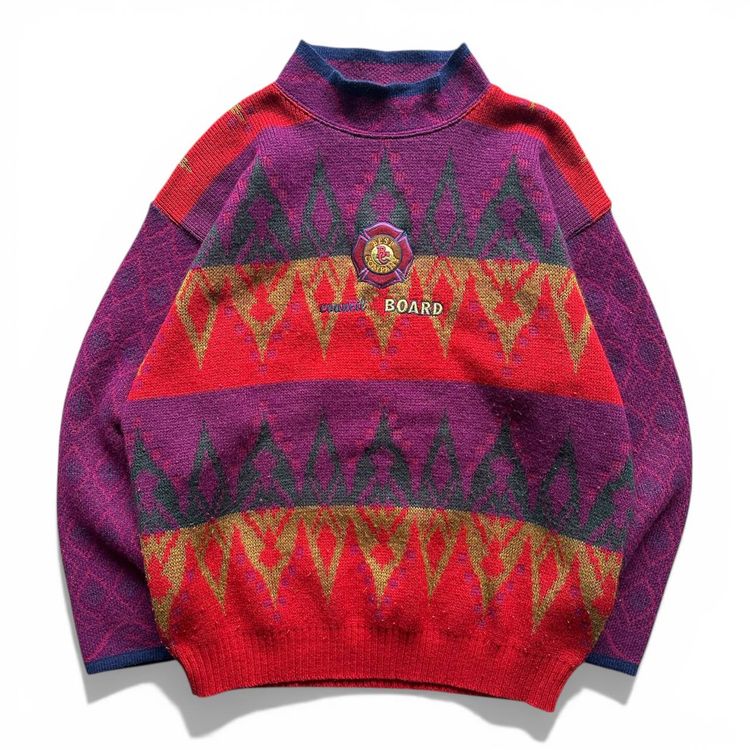 Best Company Maglione Vintage Multicolore Sweaters Uomo/Donna (M)