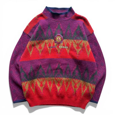 Best Company Maglione Vintage Multicolore Sweaters Uomo/Donna (M)