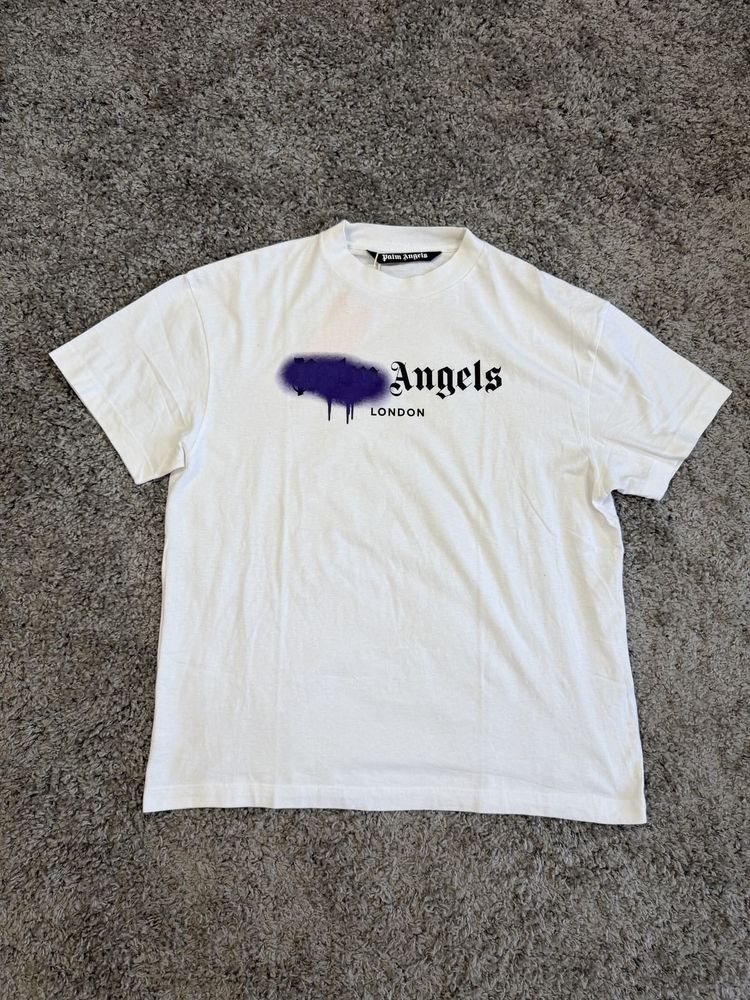 Palm Angels White Graphic T-Shirt