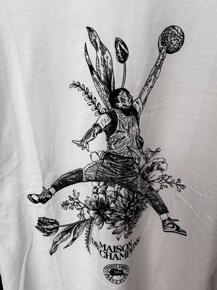 Jordan Maison Des Champs White Graphic T-Shirt image 3