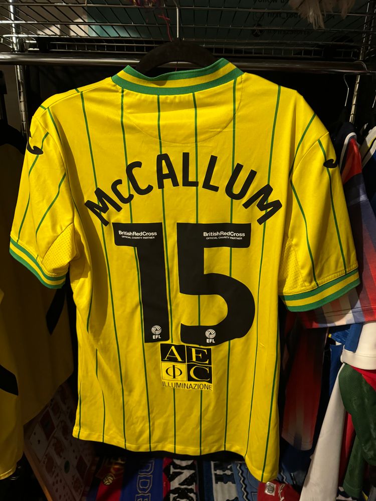 Norwich city 2022/23 Home Shirt #15 McCallum - Small