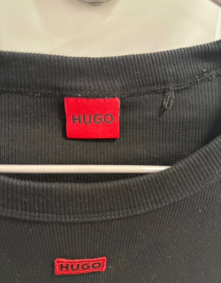 Hugo Black Long Sleeve Crop Top image 5