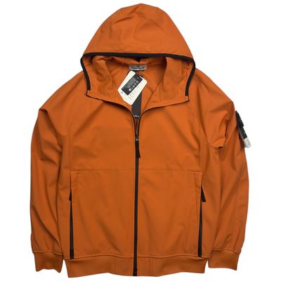 S/S 23 Stone Island Light Soft Shell-R Jacket with e-dye Technology - Orange