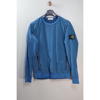 Stone Island Blue Nylon Metal Jumper