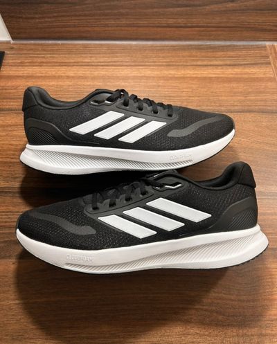 Adidas Run Falcon Gym Black Running Shoes - Size UK 8.5