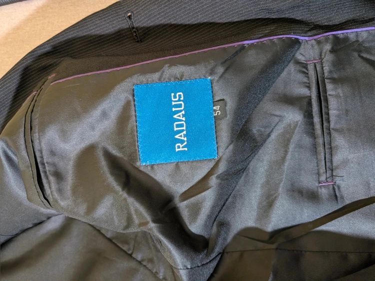 Completo Uomo Nero antracite Radaus giacca E Pantalone Elegante Tg. 54 image 6