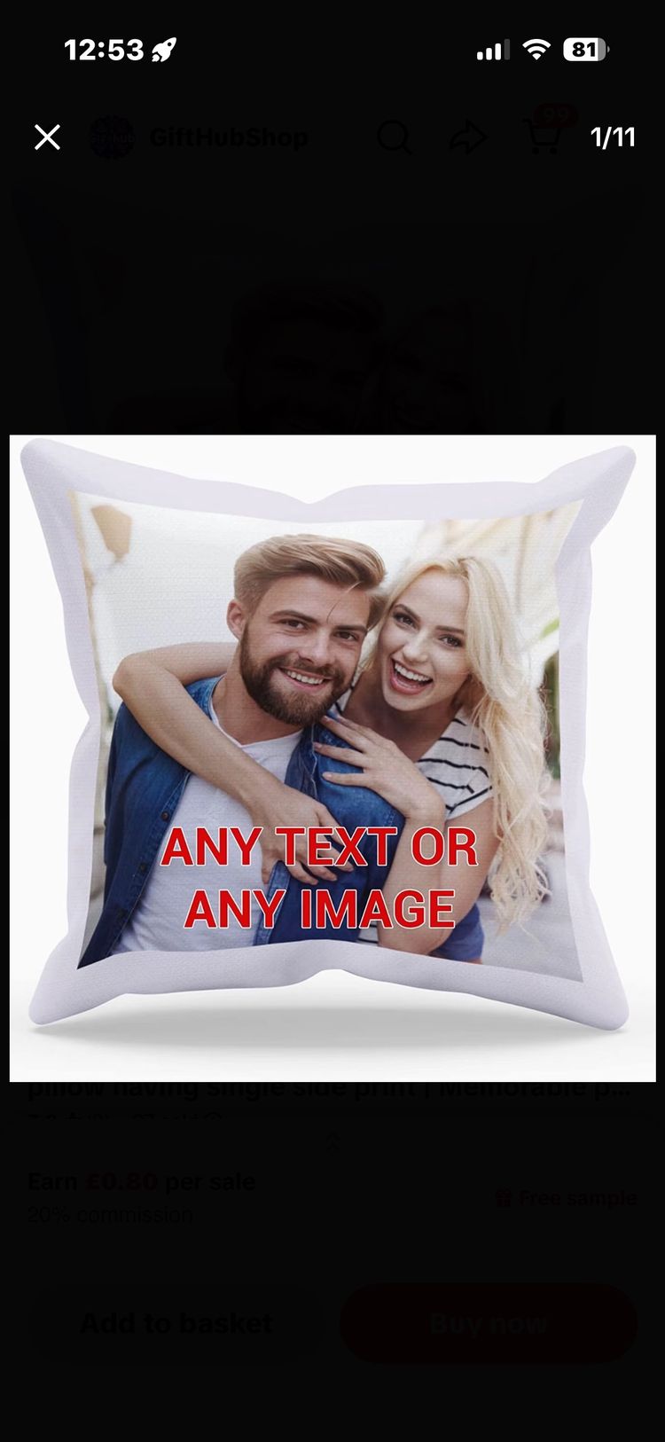 Customizable Cushion Cover