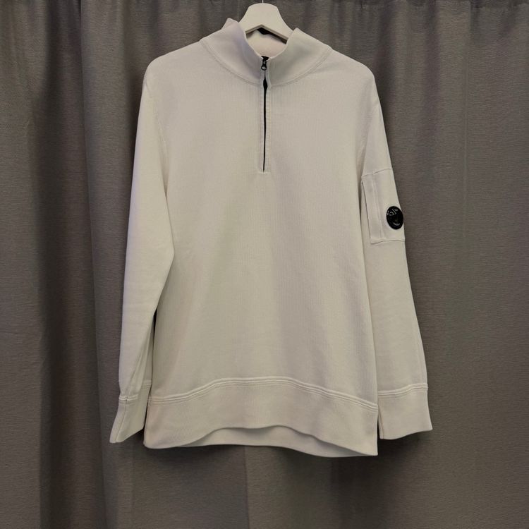 C.P. Company Lens Half Zip Sweatshirt White L image 1