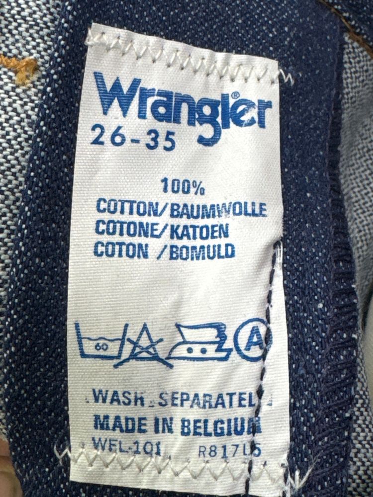 Wrangler western cut rivets W26 L35 made in Belgium anni 70' Eclair zip 5