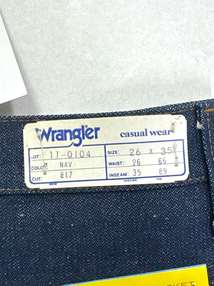 Wrangler western cut rivets W26 L35 made in Belgium anni 70' Eclair zip 4
