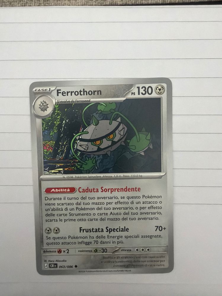 Ferrothorn Pokémon Trading Card imagen 1