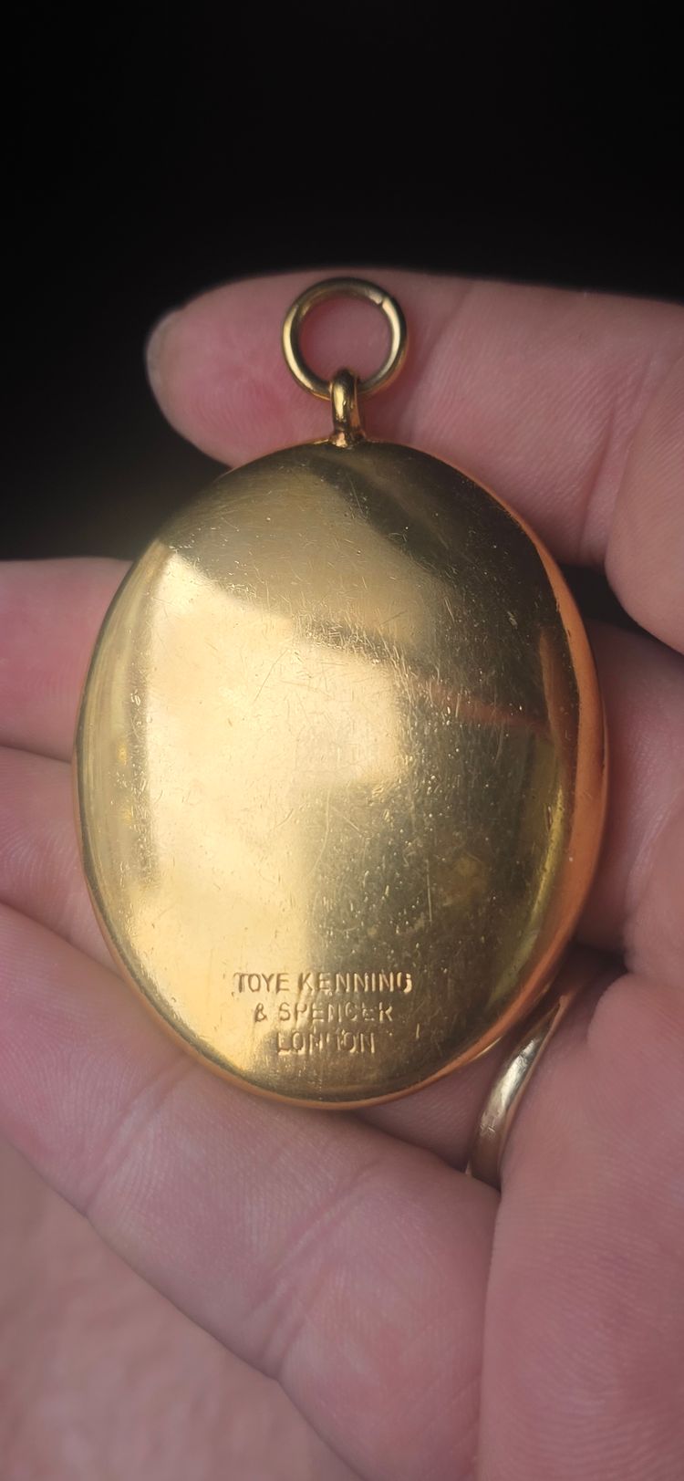 FREEMASONS Gold-Tone Pendant With Blue Enamel Detail image 3