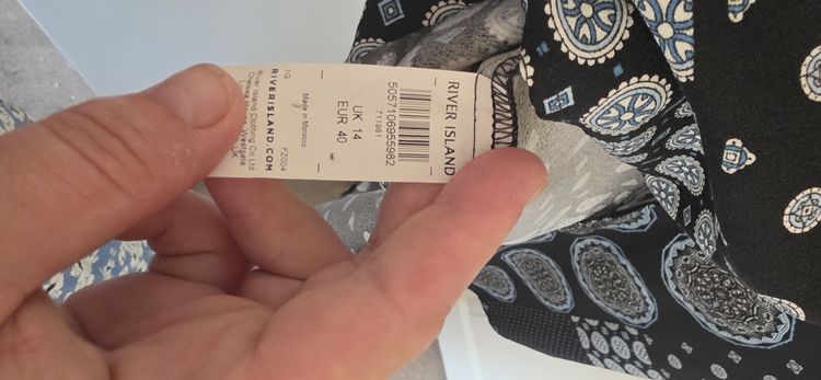 River Island Black Patterned Halter Neck Dress image 2