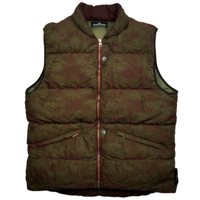 A/W 15 Stone Island Shadow Project DPM Grid Jacquard Down Gilet