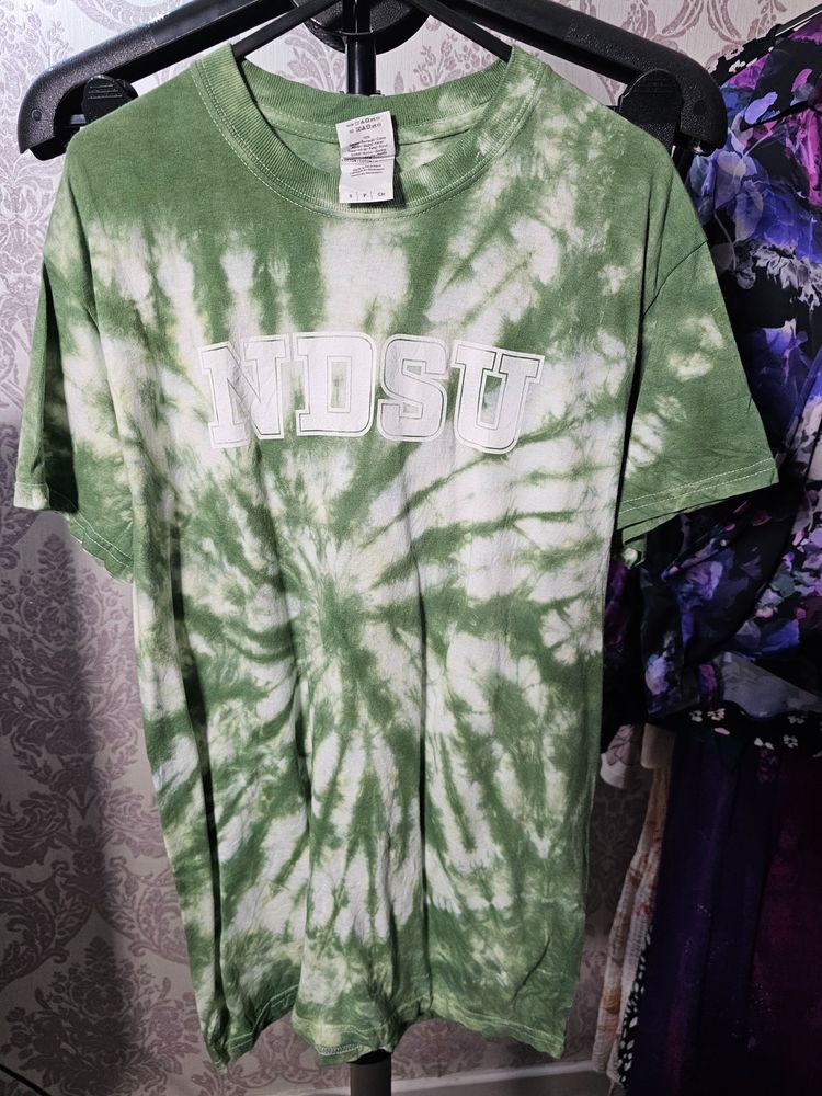 Gildan Green Tie-Dye T-Shirt With Ndsu Print