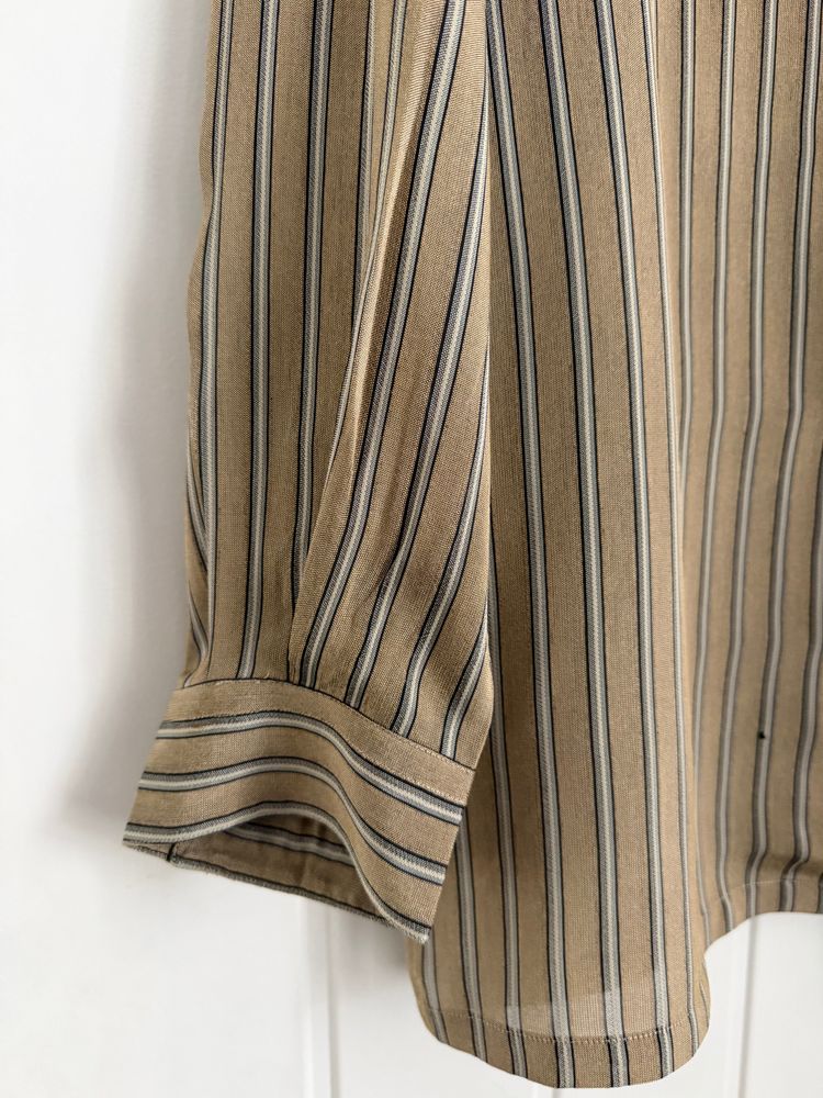 Emporio Armani 1990s Nehru Collar Textured Rayon Shirt - Size S image 6