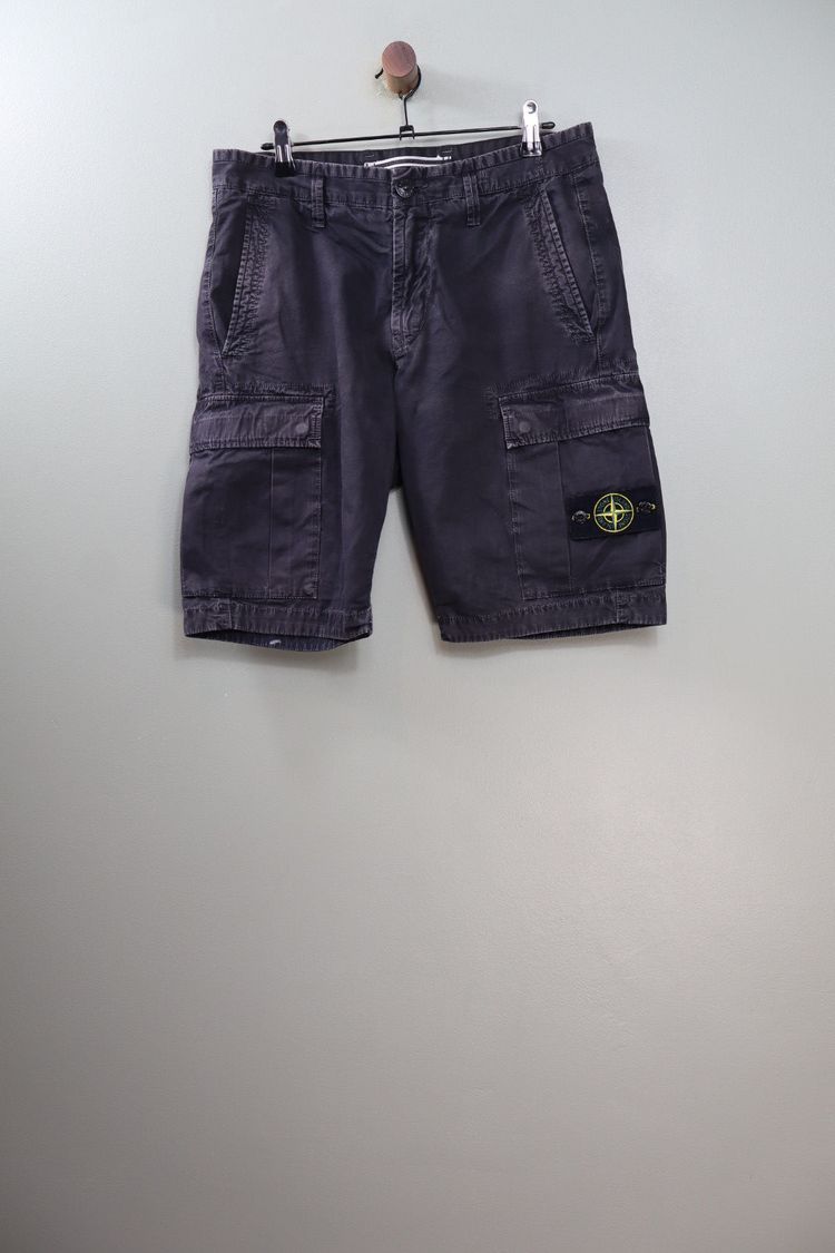 Stone Island Black SL Cargo Shorts image 5