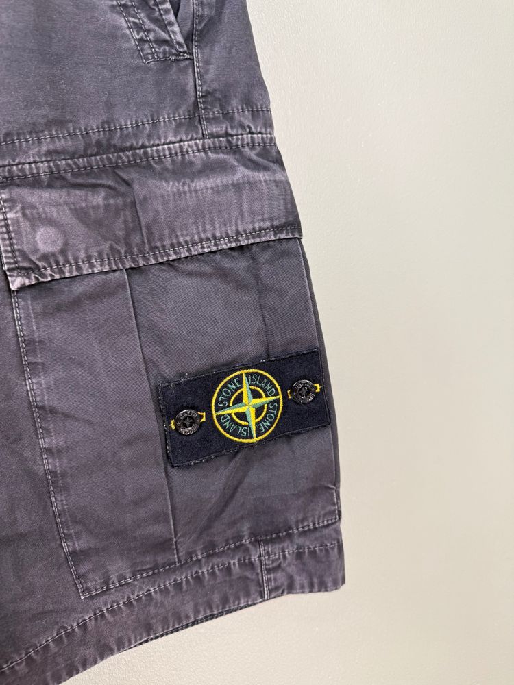 Stone Island Black SL Cargo Shorts image 4