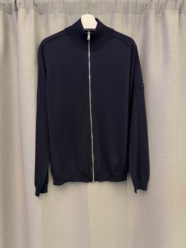 Prada Cardigan Zip Up Navy